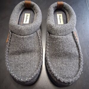 Dearfoams Grey Memory Foam Men's Slippers   Size 7